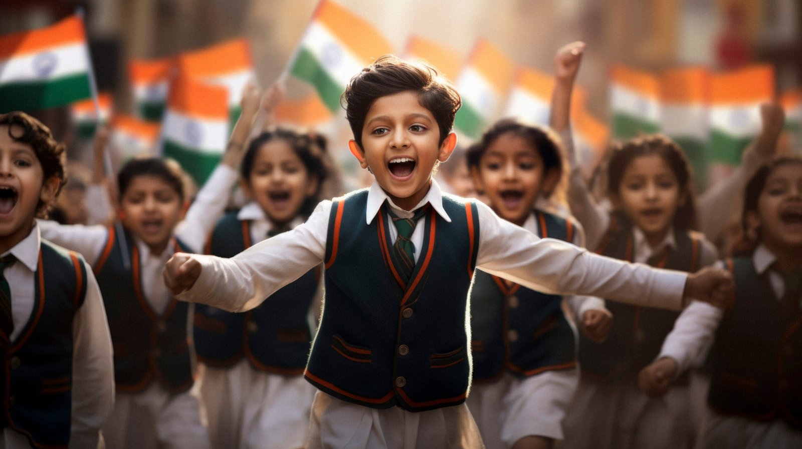 kids celebrating indian republic day
